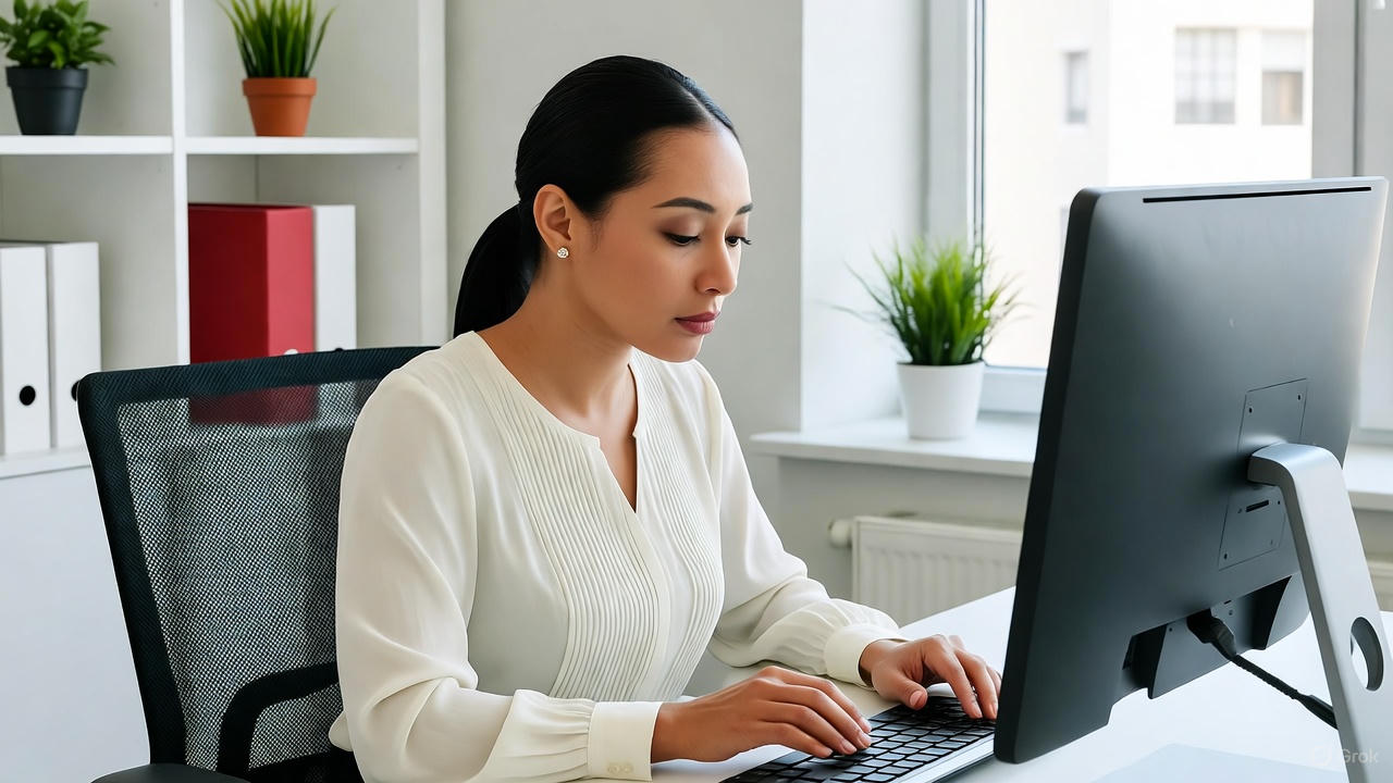 নিউ ইয়র্কের একটি ব্যাংকিং প্রতিষ্ঠানে কর্মরত নারীর প্রতীকী চিত্র। ছবি: গ্রোক